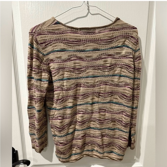 Alfred Dunner Multicolored Striped Knit Top - Picture 4 of 8